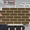 Мраморная термопанель «Шов Ral 9010, Кирпич кварц темный»